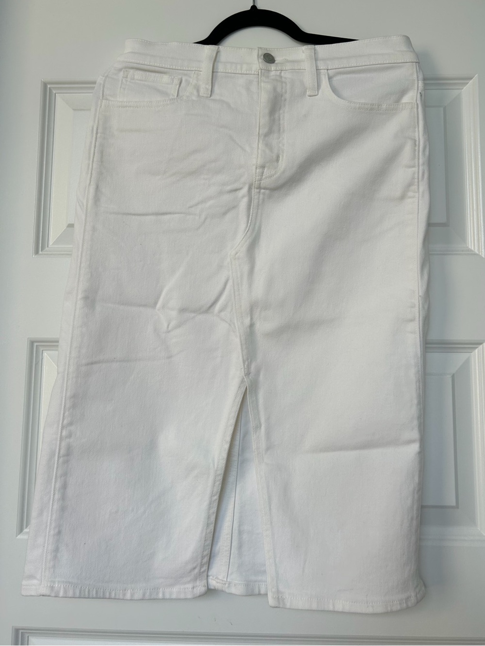 Jcrew White Jean Skirt